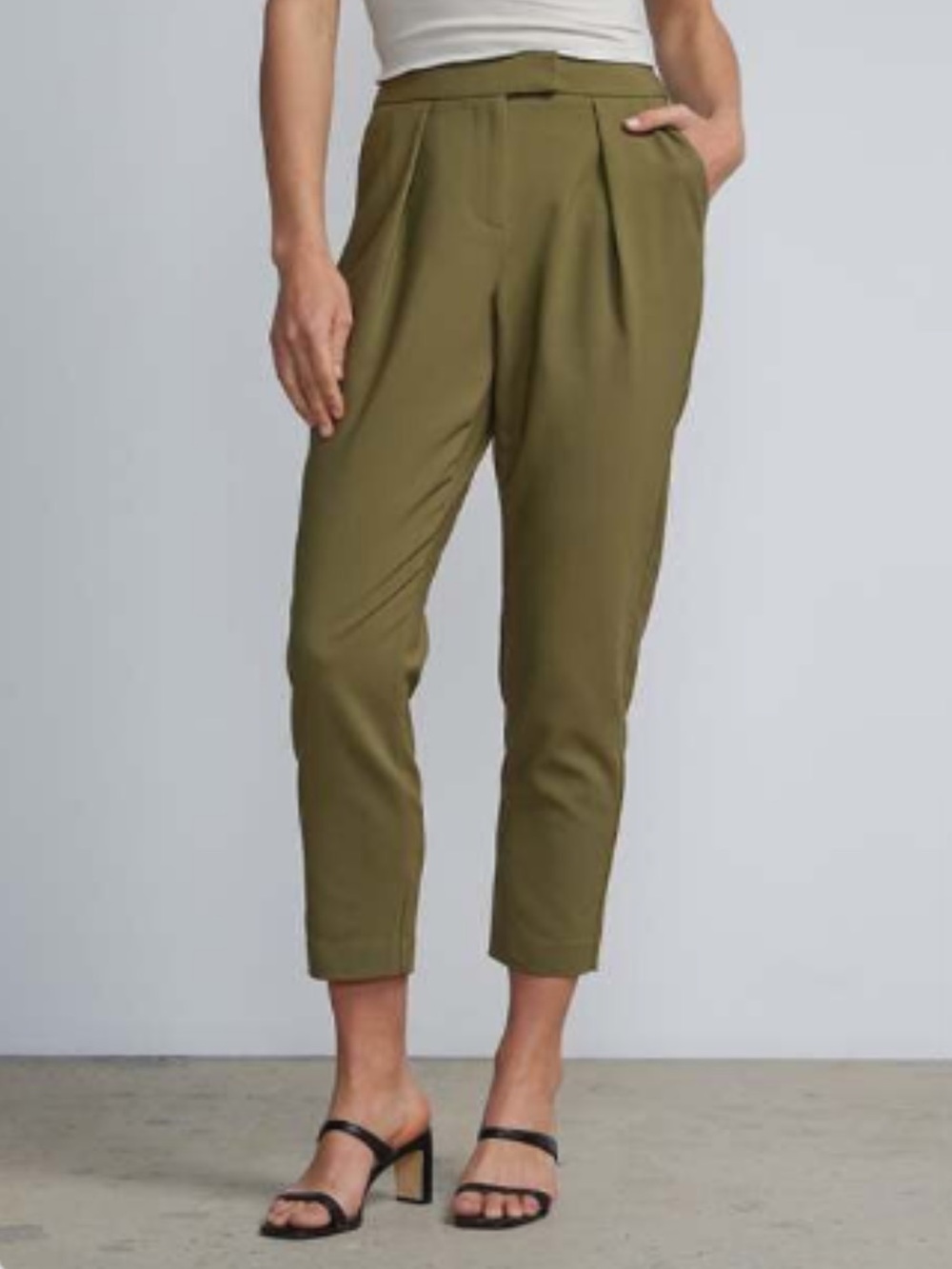 NWT New York and Company High Waisted Pleated ankle Pant Sz 14